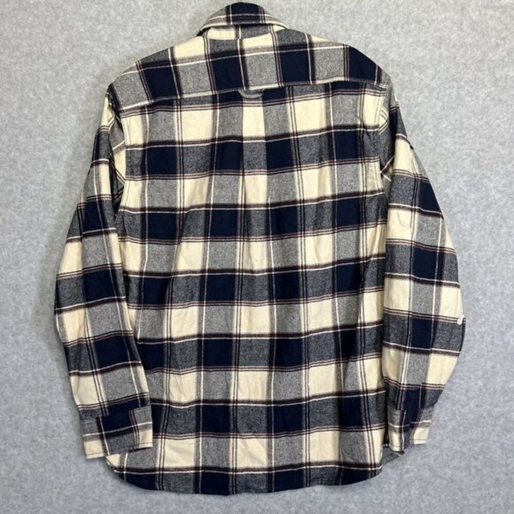 Jachs Heavy Black and Cream Plaid Casual Button Down Shirt - Picture 5 of 7